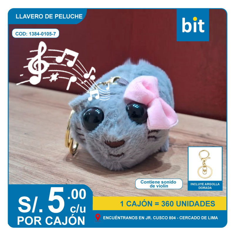 📦 LLAVERO DE PELUCHE COD: 1384-0105-7 -- CJN 360 UNDS