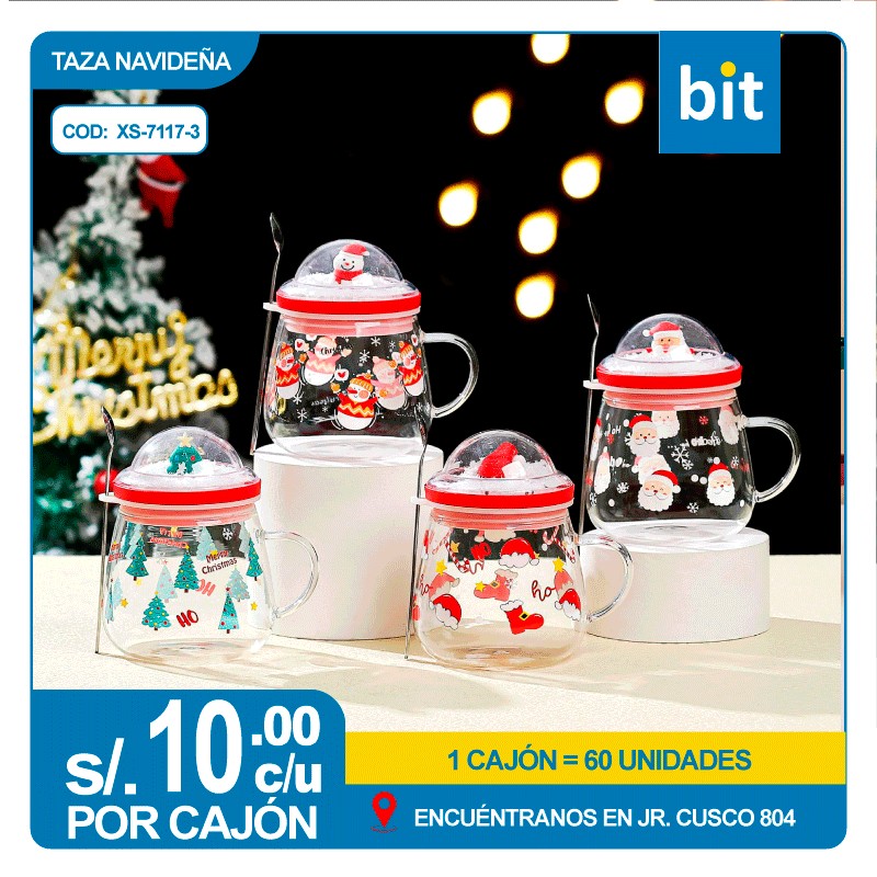 📦 TAZA NAVIDE?A COD: XS-7117-3 -- CJN  60 UNDS