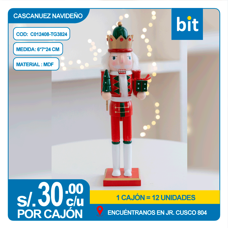 📦 CASCANUEZ NAVIDE?O DE MDF COD: C012408-TG3824 -- CJN  12 UNDS