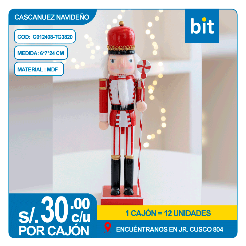 📦 CASCANUEZ NAVIDE?O DE MDF COD: C012408-TG3820 -- CJN  12 UNDS