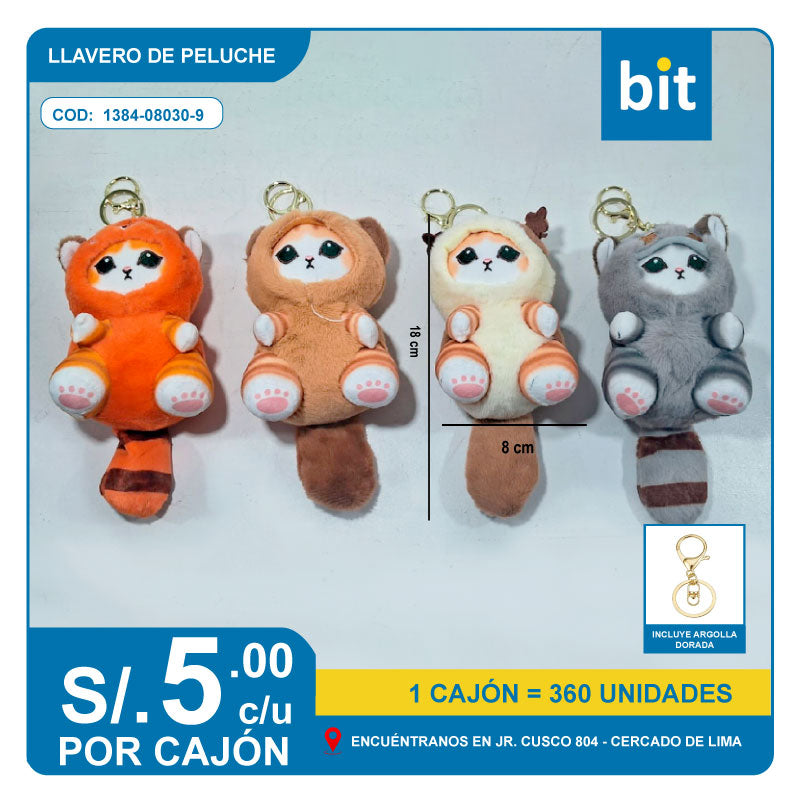 📦 C1-LLAVERO DE PELUCHE COD:  1384-08030-9 -- CJN 360 UNDS