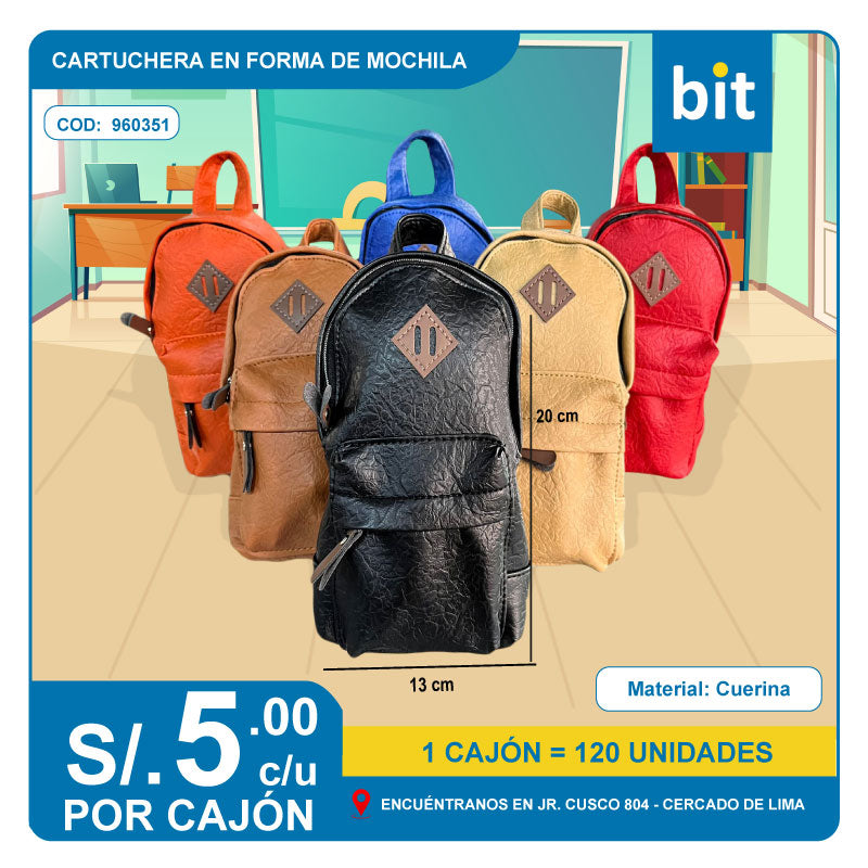 C02-CARTUCHERA EN FORMA DE MOCHILAS MODELO 1 COD 960351