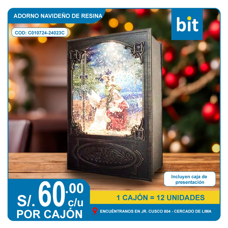 📦 ADORNO NAVIDE?O DE RESINA COD: C010724-24023C -- CJN  12 UNDS