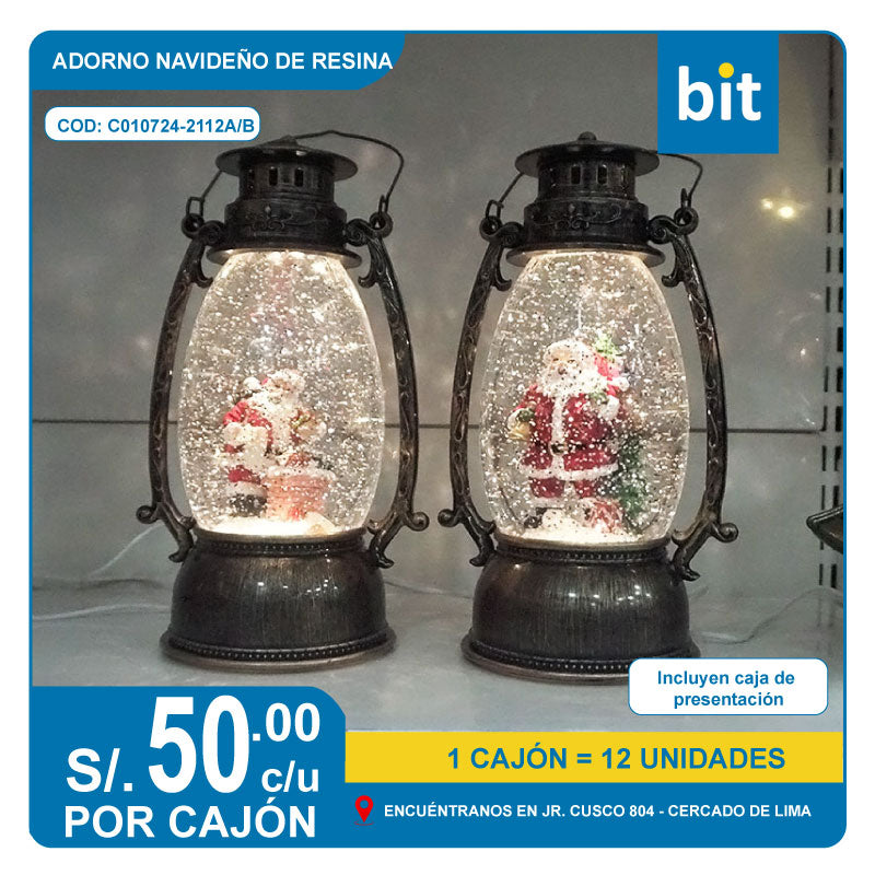 📦 ADORNO NAVIDE?O DE RESINA COD: C010724-2112A/B -- CJN  12 UNDS