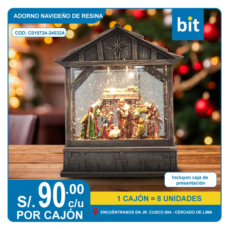 📦 ADORNO NAVIDE?O DE RESINA COD: C010724-24032A -- CJN  8 UNDS