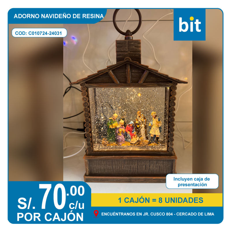 📦 ADORNO NAVIDE?O DE RESINA COD: C010724-24031 -- CJN  8 UNDS