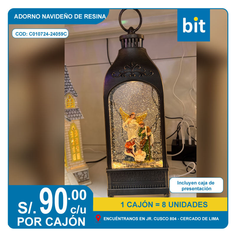 📦 ADORNO NAVIDE?O DE RESINA COD: C010724-24059C -- CJN  8 UNDS