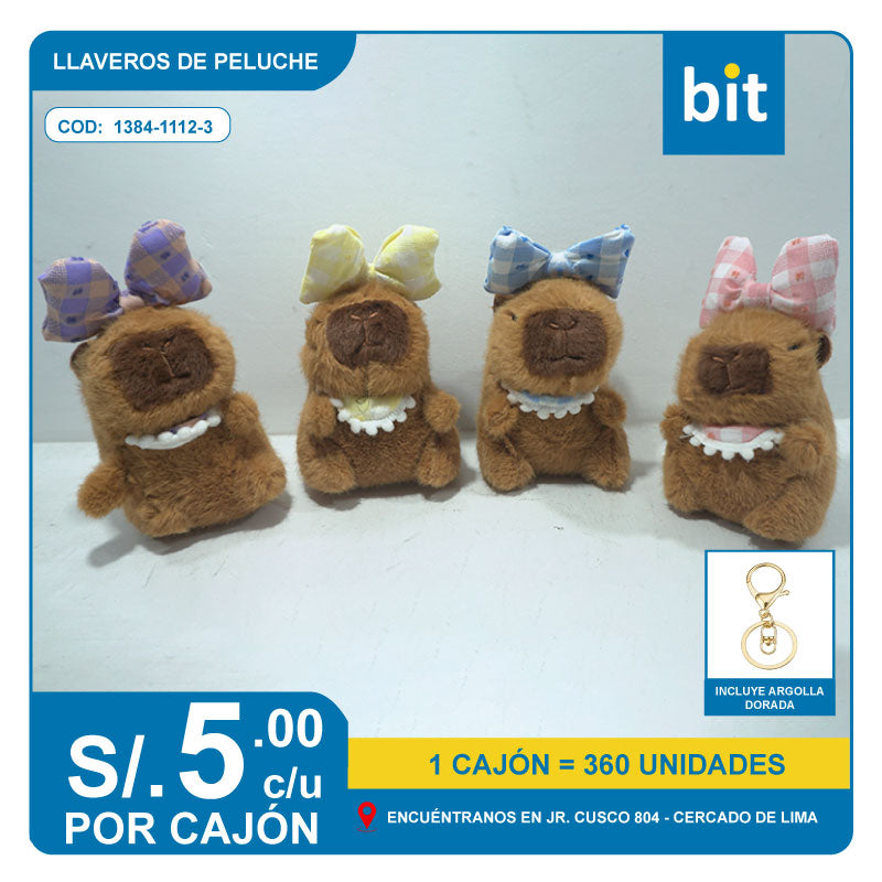 📦 LLAVERO DE PELUCHE COD: 1384-1112-3 -- CJN 360 UNDS