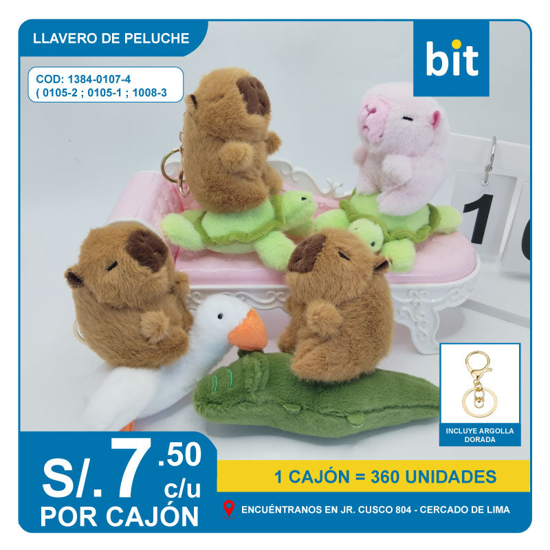 📦 LLAVERO DE PELUCHE COD: 1384-0107-4 ( 0105-2 ; 0105-1 ; 1008-3 ) -- CJN 360 UNDS