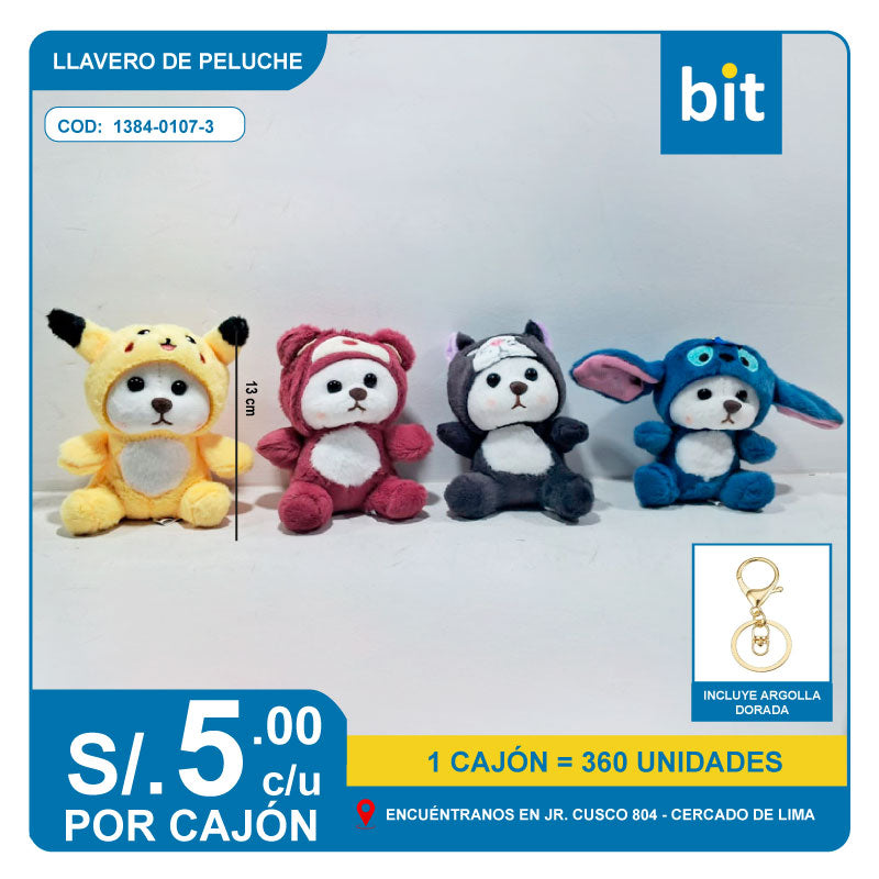 📦 LLAVERO DE PELUCHE COD: 1384-0107-3 -- CJN 360 UNDS