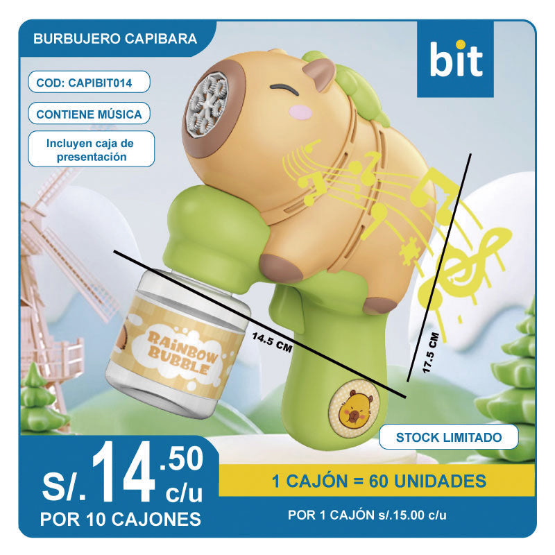 C01-BURBUJERO CAPIBARA COD CAPIBIT014