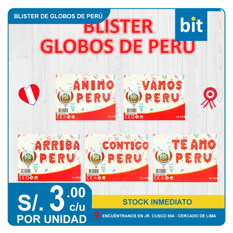 C02-BLISTER DE GLOBOS DE PERÚ