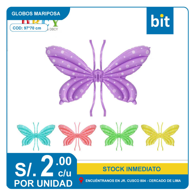 C02-GLOBOS MARIPOSA - 97*70 cm -  STOCK INMEDIATO