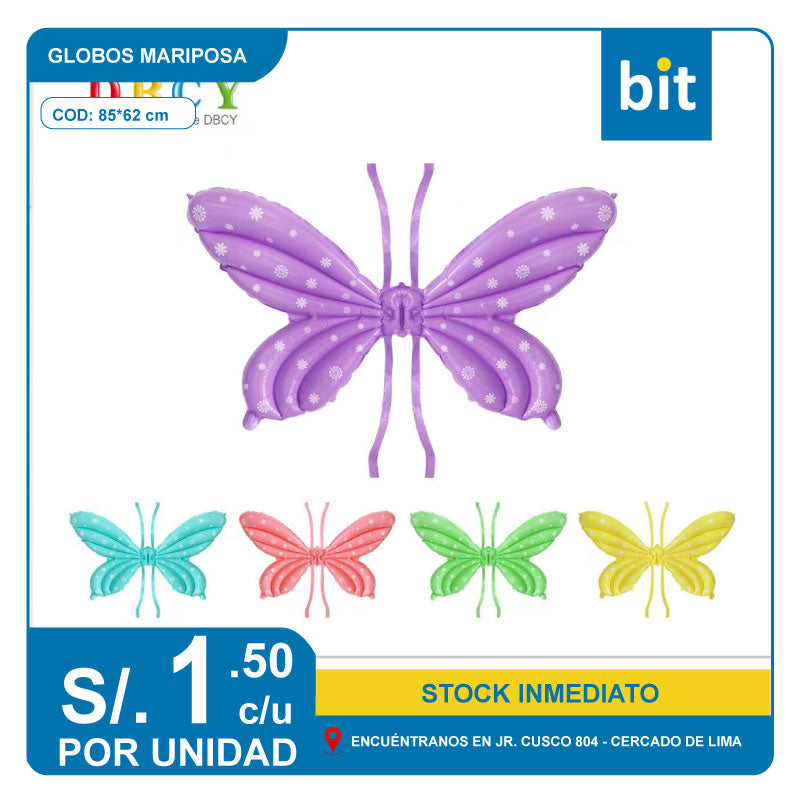 C02-GLOBOS MARIPOSA - 85*62 cm - STOCK INMEDIATO