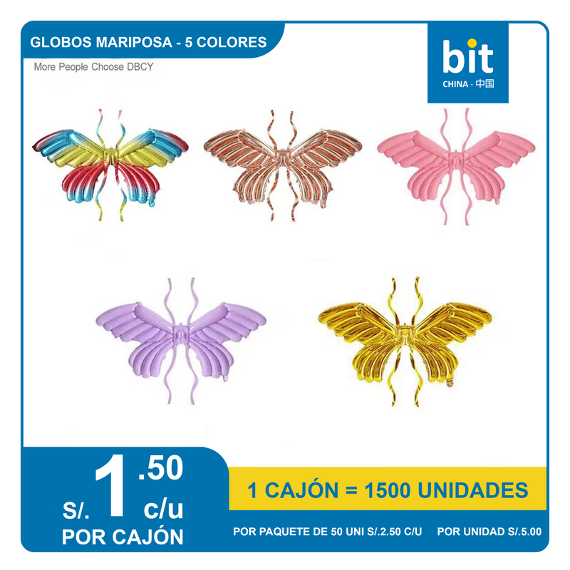 C02-GLOBOS MARIPOSA - POR UNIDAD