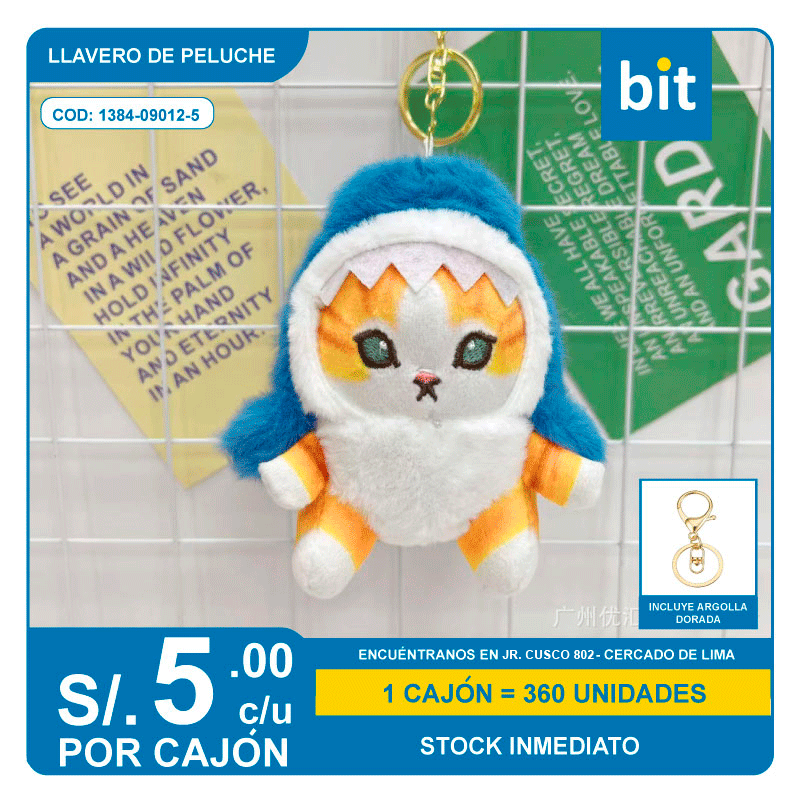 📦 C1-LLAVERO DE PELUCHE COD:  1384-09012-5 -- CJN 360 UNDS