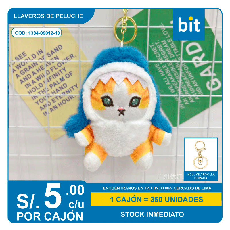 📦 C1-LLAVERO DE PELUCHE COD:  1384-09012-10 -- CJN 360 UNDS