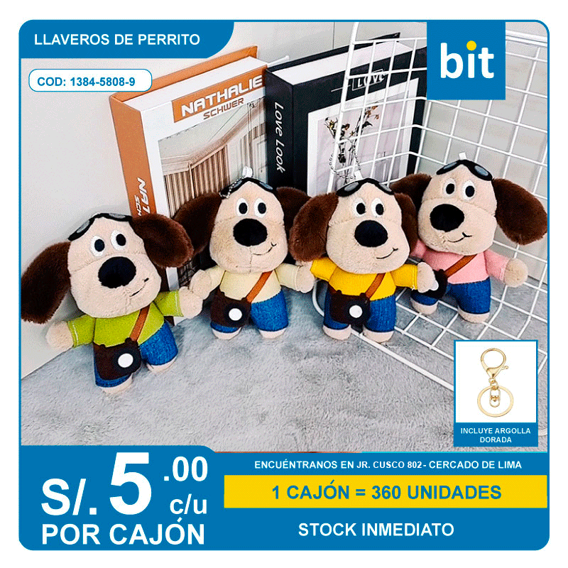 📦 C01 -1384-5808-9- LLAVERO PERRITO -- CJN 360 UNDS