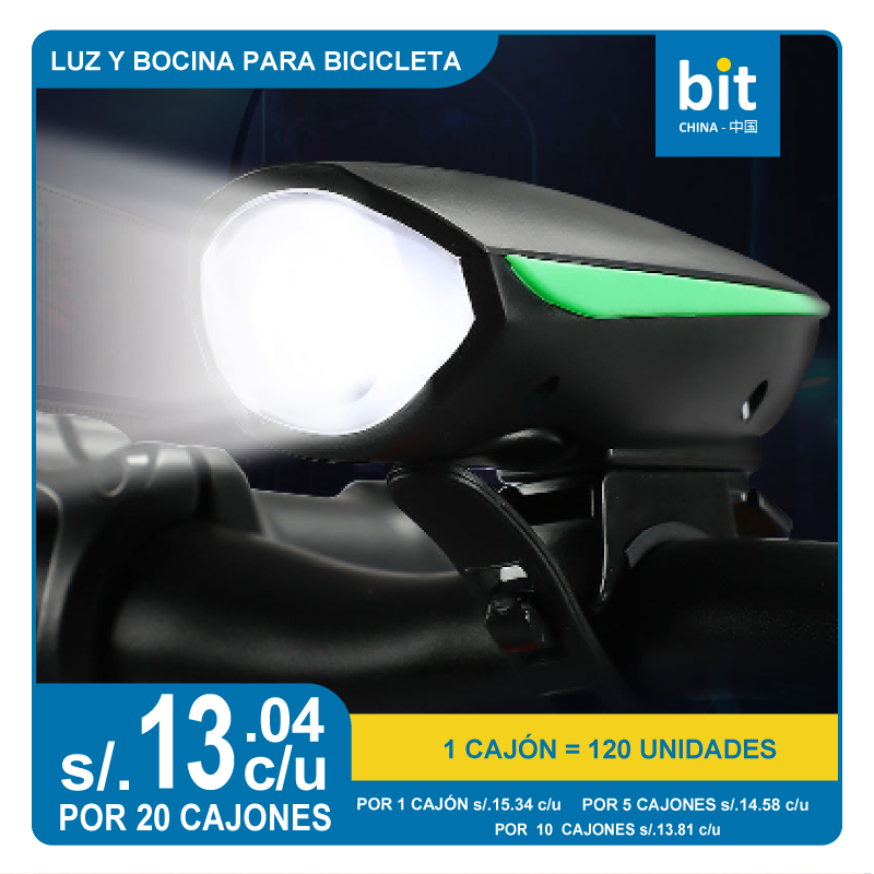 C02-LUZ Y BOCINA PARA BICICLETA